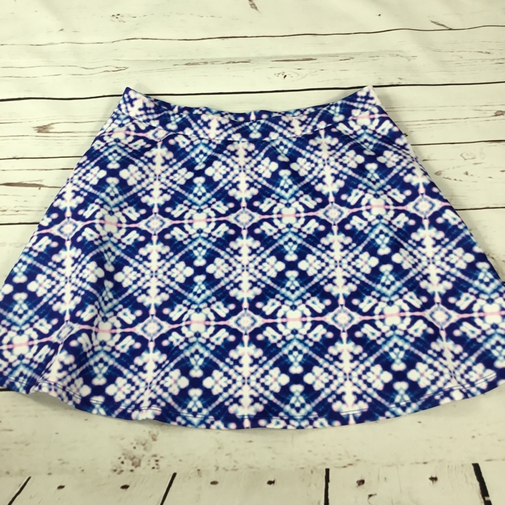 Aeropostale Tie Dye Skater Skirt Pink & Blue SizeM